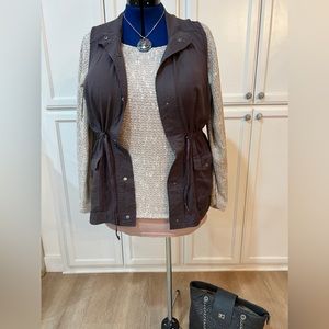 Maurices gray cinched vest. Great for layering. Size XXL